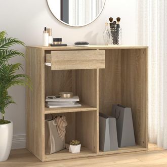 vidaXL Vidaxl - Armario Maquillaje Madera Contrachapada Roble Sonoma 80x40x75cm