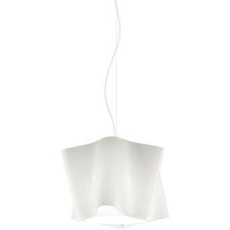 Linea Zero Suspensi&oacute;n Blanca En Metal Cromado Cm. 25x25h