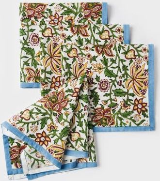 Mela Artisans Florin Hand Block Printed Napkins - Set of 4 at Nordstrom