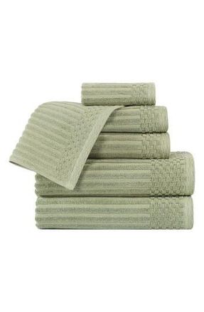 Superior Soho 6-Piece Textured Cotton Bath Towel Set in Sage at Nordstrom Rack, Size 6 Piece Set