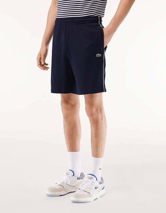 Lacoste Mens Paris Regular-Fit Interlock Piqu&eacute; Shorts - Blue - Size: 32/30/31