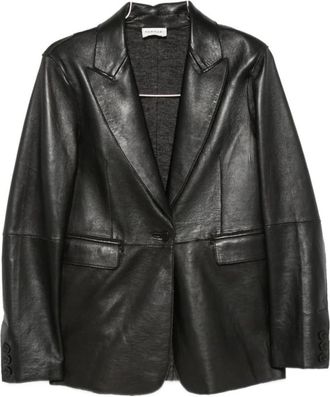 P.A.R.O.S.H. Leather Jassen - Dames - Blazers - Zwart - L - Jassen