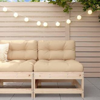 vidaXL Divano Centrale da Giardino in Legno Massello di Pino vidaXL 118899