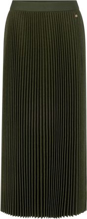 Marc Cain Rok van gekookte wol - Dames - Midirokken - Groen - M - Wol - Rokken
