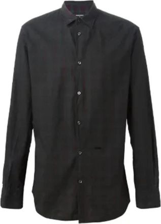 Dsquared2 Stijlvolle Overhemden Collectie - Heren - Casual Overhemden - Zwart - XL - Overhemden