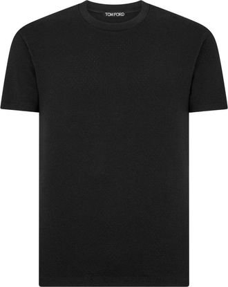 Tom Ford PERFORATED RIB T SHIRT Size: 54, colour: BLACK