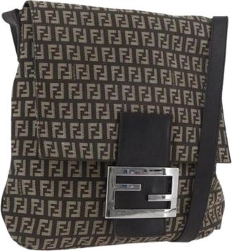 Fendi Pre-owned Vintage Zucchino Schoudertas - Dames - Vintage Schoudertas - Bruin - ONE Size - Leer - Vintage