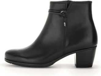 Gabor Ela Enkellaars - Dames - Cowboylaarzen - Zwart - 37 EU - Leer - Schoenen
