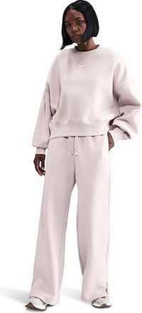 Nike Sportswear Phoenix Fleece High-Waisted Wide-Leg Pants Womens Casual Pants Silt Red/Sail : XL (US 16-18), Cotton/Polyester