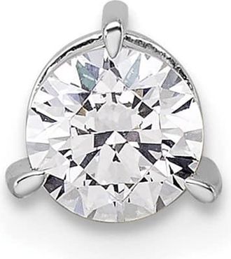 Diamond2Deal 14k White Gold 1/2 Ct Lab Grown Diamond Chain Slide Pendant