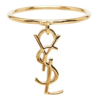 Saint Laurent Gold Plating Silver 925 Band Ring (Pre-Owned)
