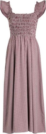 Faithfull The Brand Abito lungo Eudora con ruches - Rosso