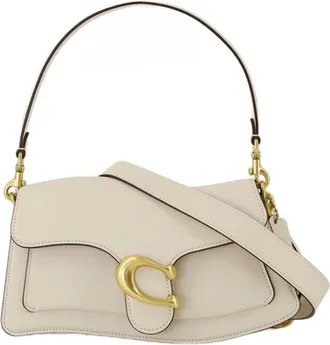 Coach Shoulder Bags, female, White, Size: ONE SIZE Tabby Shoulder Bag - White Leather