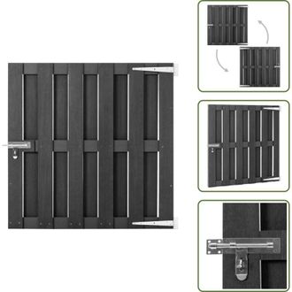 vidaXL The Living Store Cancello da Giardino in WPC 100x100 cm Grigio - Cancello in WPC