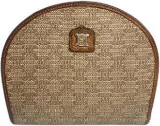 Celine Pre-owned Leather Clutch - Dames - Vintage Clutch - Beige - ONE Size - Leer - Vintage
