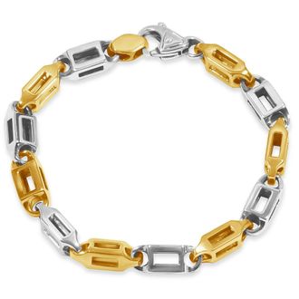 Pompeii3 Mens Link 14k Gold (50gram) or Platinum (81gram) 7.5mm Bracelet 8.5