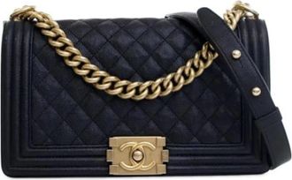 Chanel Pre-owned Cross Body Bag - Dames - Vintage Schoudertas - Blauw - ONE Size - Leer - Vintage