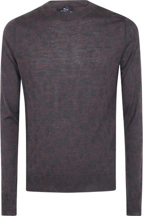 Etro Round-neck Truien - Heren - Ronde hals truien - Bruin - M - Truien & Vesten