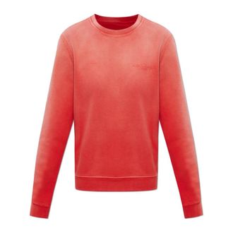 Maison Margiela Sweatshirts, female, Red, Size: XS Embroidered Logo Sweatshirt