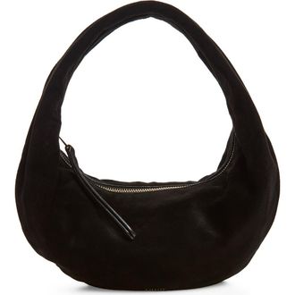 Khaite Mini Olivia Suede Hobo Bag in Black at Nordstrom