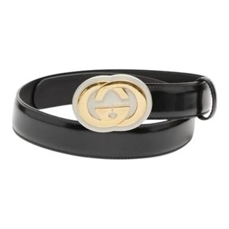Gucci Pre-owned Belts, female, Black, Size: ONE SIZE Pre-owned Leather Belt