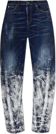 Dsquared2 Loose Twst Jeans - Dames - Jeans - Blauw - Maat: 3XS Katoen