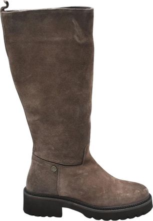 Janet & Janet High Boots - Dames - Hoge Laarzen - Bruin - 40 EU - Leer - Schoenen
