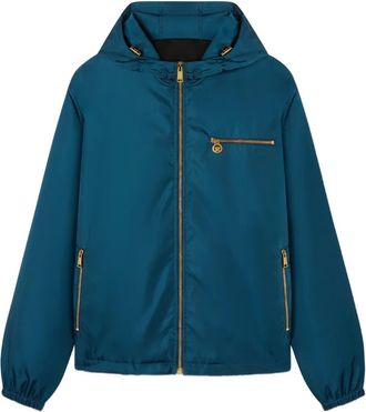 Versace hooded zip jacket - Blue
