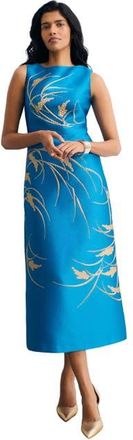 The Fold Eden Jacquard Dress in Blue at Nordstrom, Size 10