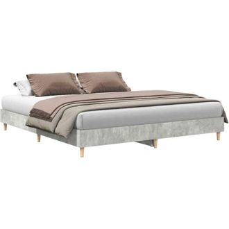 vidaXL Vidaxl - Giroletto senza Materasso Grigio Cemento 160x200cm Truciolato