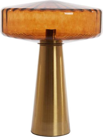 Light & Living L&aacute;mpara de mesa - Pleat - marr&oacute;n dorado - vidrio - Light&living