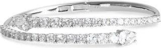Nordstrom Rack Cubic Zirconia Bypass Bracelet in Clear- Silver at Nordstrom Rack