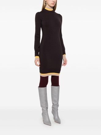 Fendi Womens Wool Knitted Dress - Dark Brown - Size EU 38 (Womens)