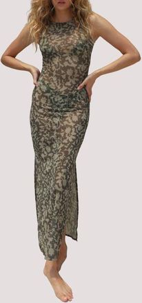 Stone Fox Swim Konda Sheer Mesh Cover-Up Maxi Dress in Baja Bloom at Nordstrom, Size X-Small/small