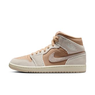 Nike Jordan Womens Air Jordan 1 Mid SE Shoes in Brown | HV4269-200