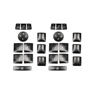 OEM Juego De Pegatinas Para Cubrir El Bot&oacute;n Del Elevalunas Del Reposabrazos De La Puerta Del Coche, Compatibles Con Los Modelos Glk, Ml, Gl, Abceg Y Clase