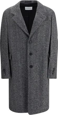 Givenchy Cappotto con motivo pied-de-poule e revers classici - Grigio