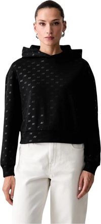 A|X Armani Exchange Sweatshirt met all-over print - Dames - Hoodies - Zwart - M - Katoen - Hoodies & sweatvesten