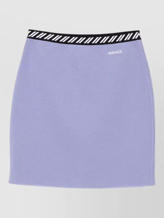 Versace cotton knit dress crew neck short