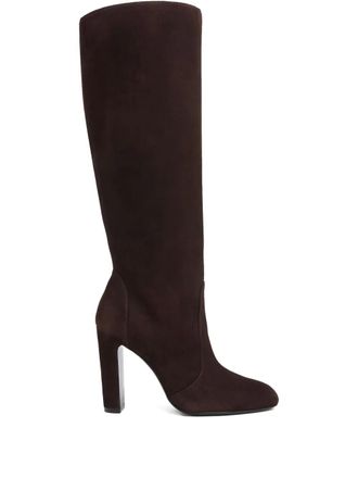 Stuart Weitzman Stivali Vida con tacco largo 100mm - Marrone