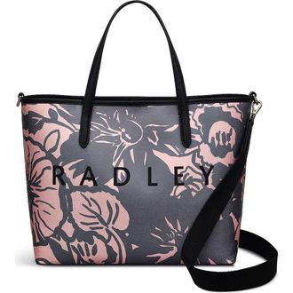Radley London Southwell Gardens Floral Medium Crossbody Bag in Black/pink at Nordstrom Rack