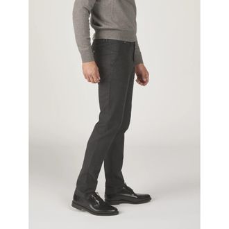 Zilton Slim-fit Broek - Heren - Slim Fit Broeken - Grijs - W35 L34 - Leer - Broeken