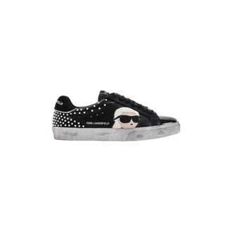 Karl Lagerfeld Skool Sneakers - Dames - Schoenen - Zwart - Maat: 35 EU Leer
