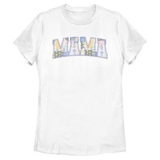 Disney Womens Disney Mama Collegiate Fabric Pattern Graphic T-Shirt in White at Nordstrom, Size Xx-Large