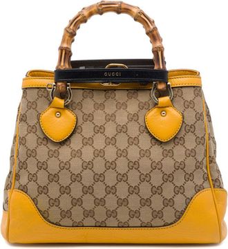 Gucci Pre-owned Gucci GG Canvas Bamboo Diana Top Handle Tote Ladies 6Z95UPM4XPR0DMGC