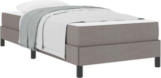 vidaXL Box Spring Bed with Mattress Taupe 90 x 200 cm Fabric vidaXL