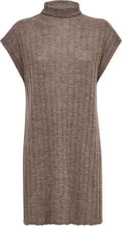 Alpha Studio Lange Vest - Dames - Coltruien - Bruin - L - Truien & Vesten