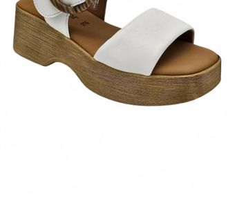 Gabor Womens Nancy Leather Platform Sandals In White