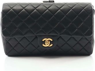 Chanel 1996-1997 CC Classic Flap gewatteerde lamsleren rugzak - Zwart