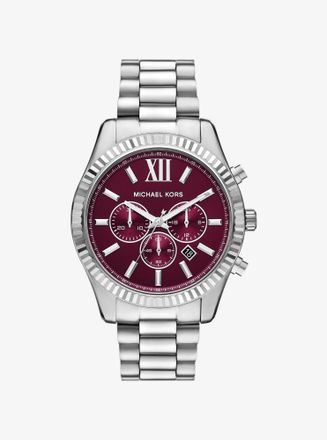 Michael Kors Oversized Lexington Silver-Tone Watch